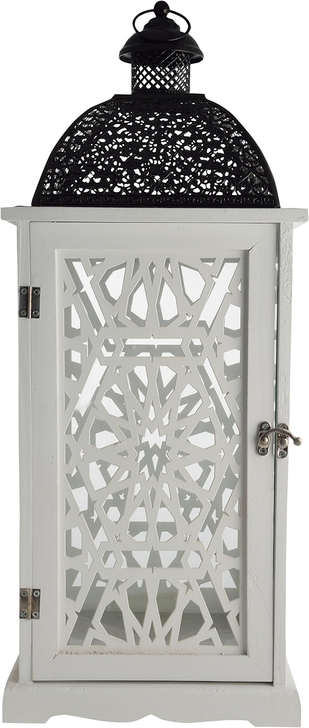 Aahana Multi-Ply Lantern (22 cm x 22 cm x 55 cm, White)