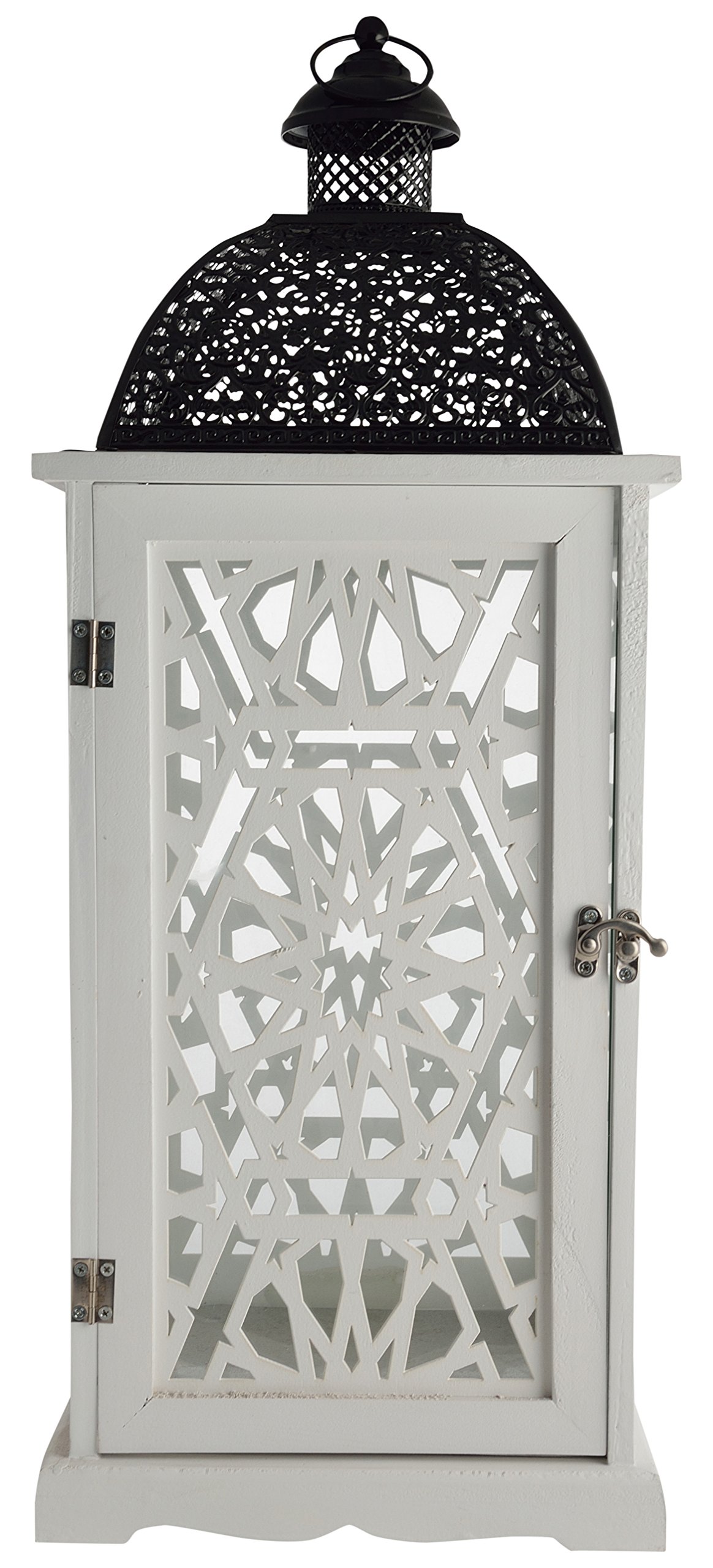 Aahana Multi-Ply Lantern (22 cm x 22 cm x 55 cm, White)