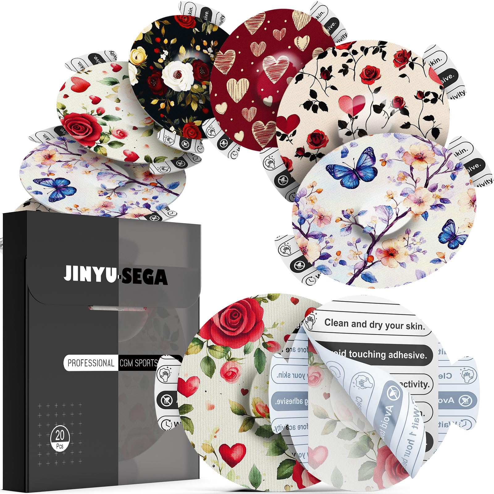 Jinyusega Adhesive Patches for Dexcom G7