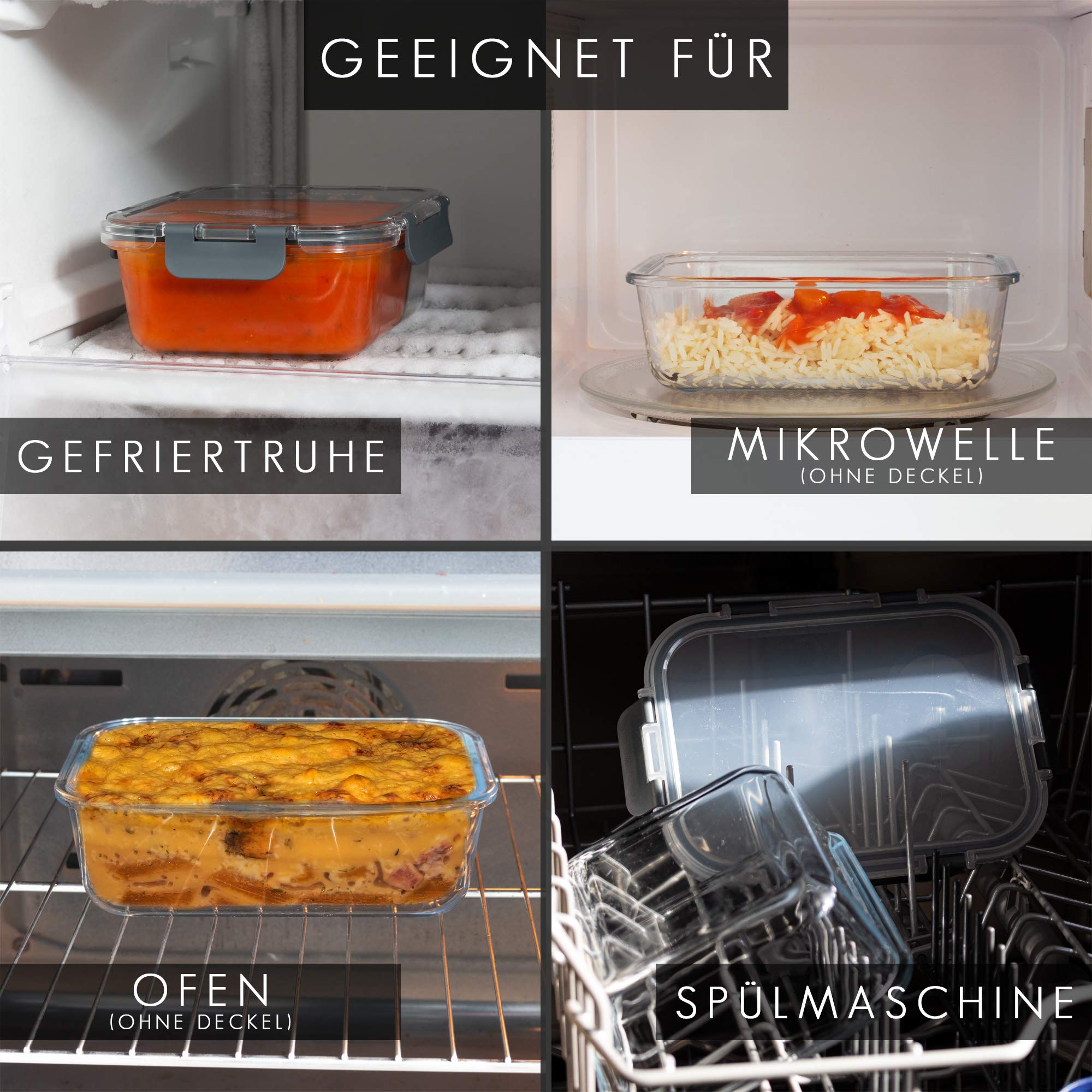 Viwares Meal Prep Boxen - Frischhaltedosen Mit Deckel - 3er