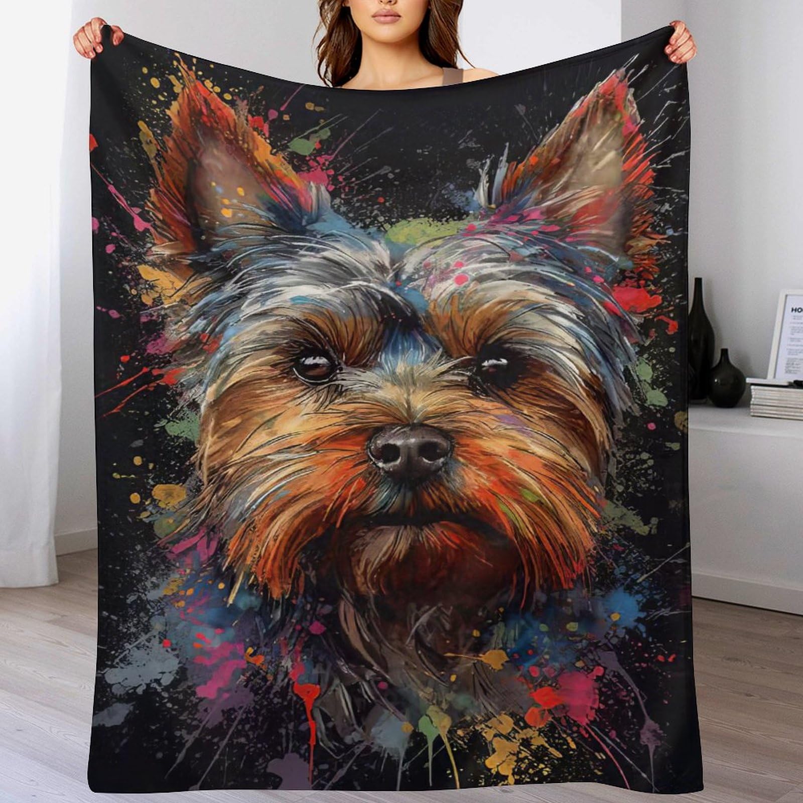 Couverture chien flanelle douce chaude couvre-lit 100x130cm - Plaid canapé et linge de lit