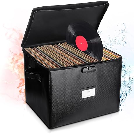 Fireproof Vinyl Record Storage Box