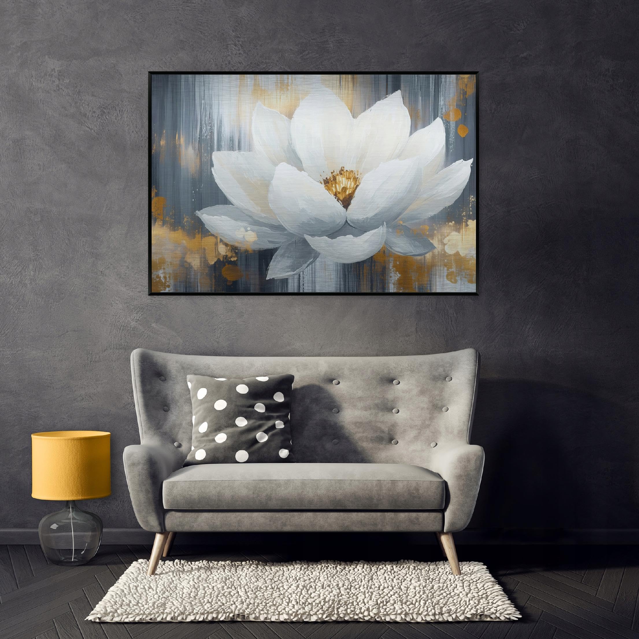 WallArena Metallbilder, Blumen, 150x100cm | Bilder auf gebürstetem Metalln mit Rahmen - Wandbild XXL groß Wandbilder für Wohnzimmer Schlafzimmer Wohnzimmerbilder Modern