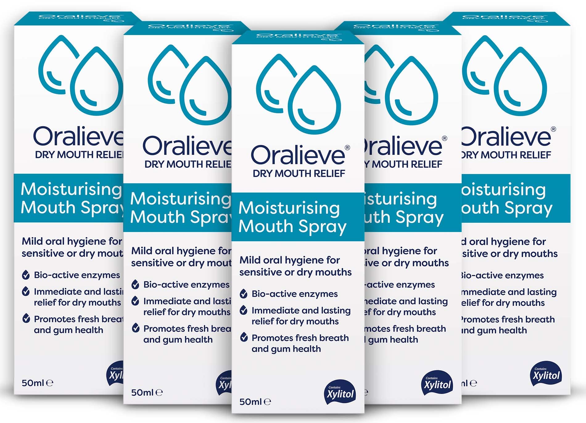 oralieve5 Pack - Moisturising Dry Mouth Spray