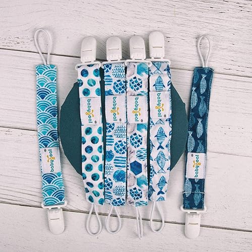 Miniatura 8 de Babygoal - Prendedores para chupón, paquete de 6 soportes para chupón para niños y niñas, se adapta a la mayoría de los estilos de chupones,