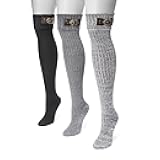 Women's 3 Pair Buckle Cuff Over The Knee Socks Sockshosiery