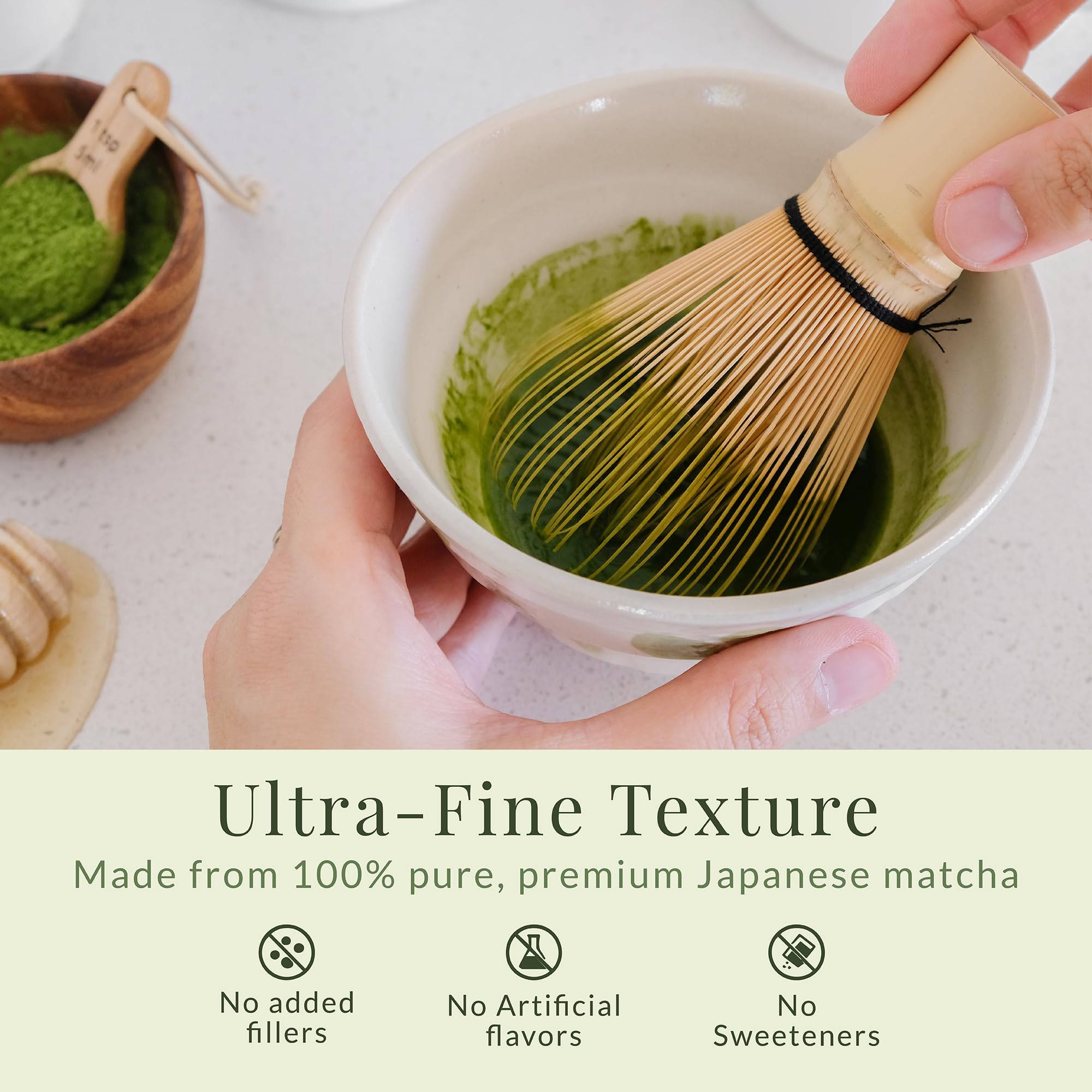 Matcha Sunday Ceremonial Grade Matcha - Kyoto Japan - Finely Ground Green Tea Powder - Vibrant Green 50g — view 5