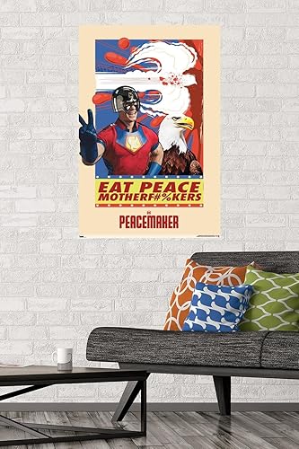 Miniatura 2 de Trends International DC Comics TV Peacemaker - Póster de pared Eat Peace, 22.375 x 34 pulgadas, versión premium sin marco