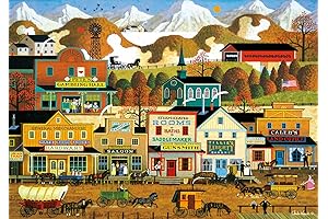Buffalo Games - Charles Wysocki - Pete's Gambling Hall - 300 LARGE Piece Jigsaw Puzzle