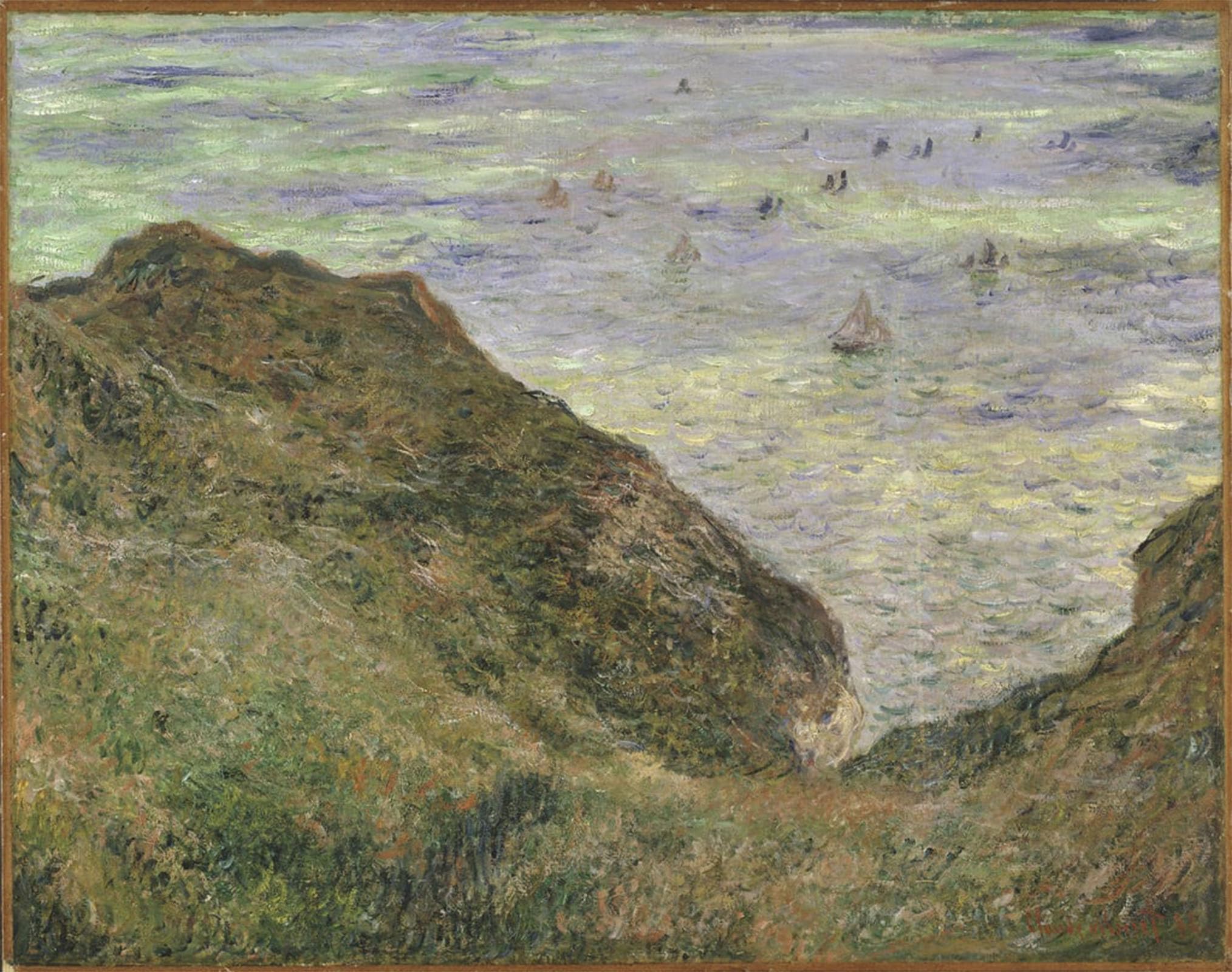 SERENDIPITP Aesthetic Poster Photo Wall Print Retro Picture Sur La Falaise a Pourville on the Cliff At Pourville Monet by Claude Monet Modern Wall Artwork for Home Decor 60x90cm