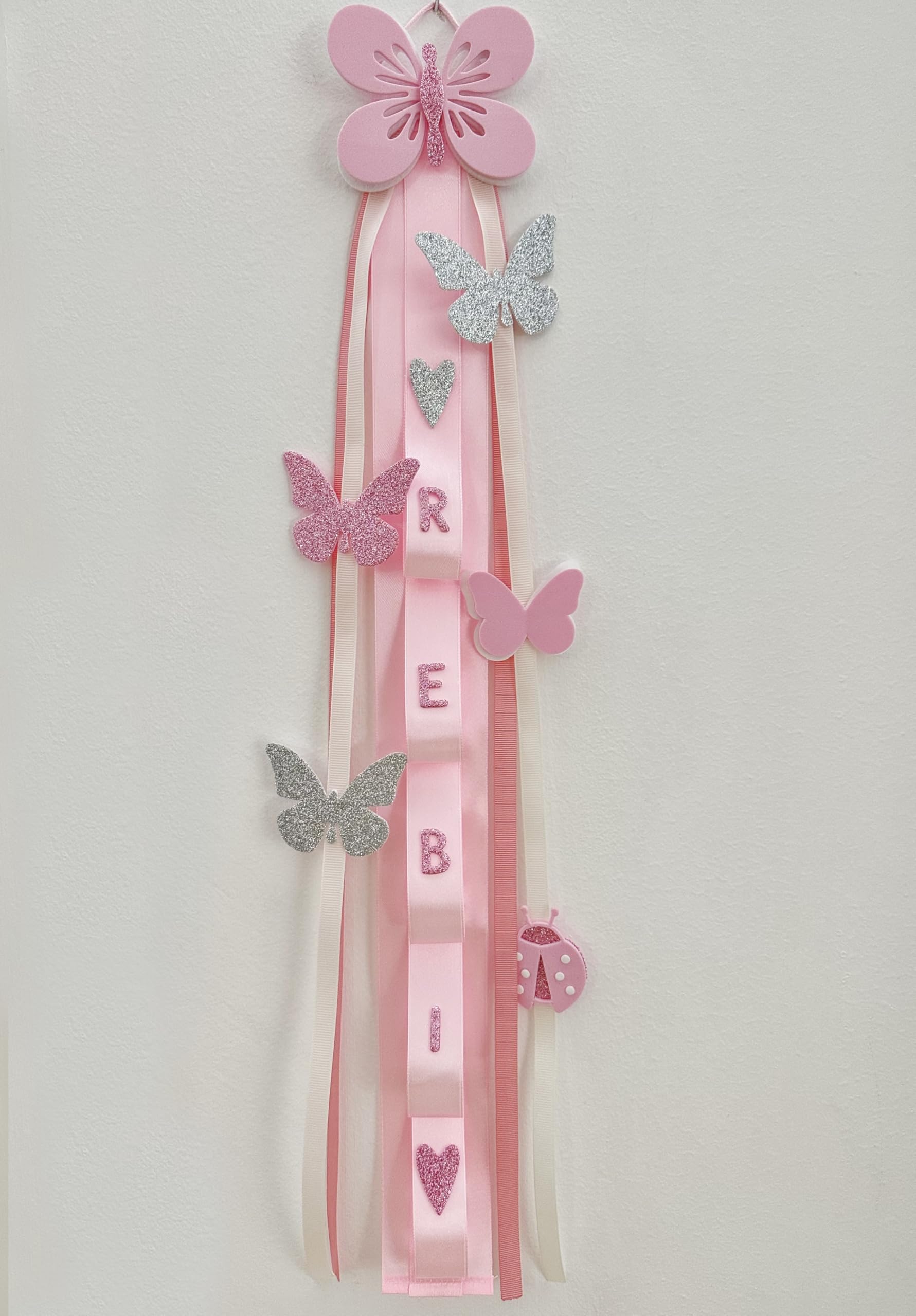 TULLE E MERAVIGLIE Porta cerchietti e mollette Farfalla personalizzabile con Nome, Portacerchietti per Capelli Bambina, Espositore Cerchietti