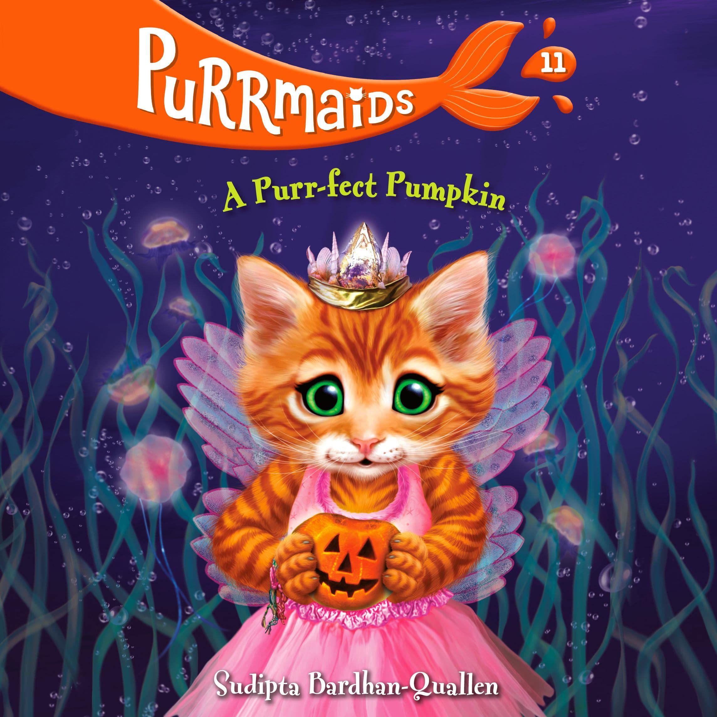 Cover art for Purrmaids #11: A Purr-fect Pumpkin