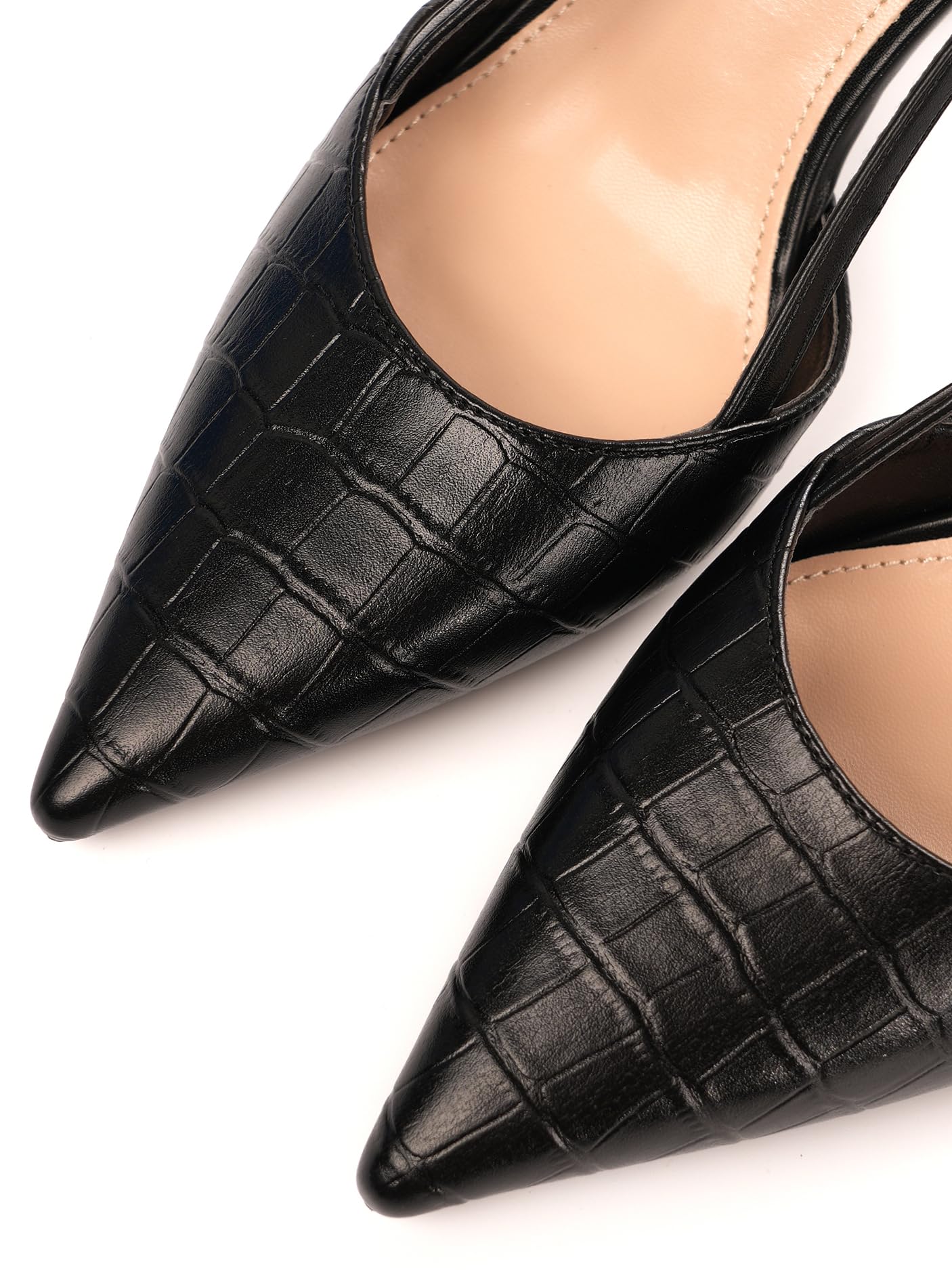 Zapatos de tacón para mujer, tacón de 10 cm, negro, piel sintética suave, zapatos cómodos con tacón, tacones altos, hondas, AH2307-18