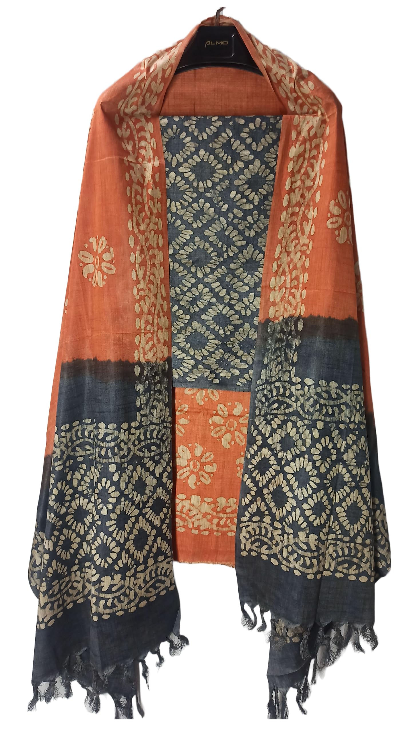 HAIDER ALI AND SONSCotton Unstitched Batik Print Suit Set for Women with Dupatta | salwar suit Dress Material for Women & Girls | Top - 2.5 M, Bottom - 2.5 M & Dupatta - 2.5 M