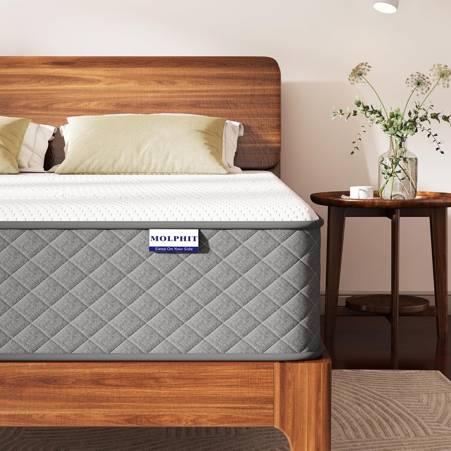 MOLPHIT Materasso Singolo 90x200 Altezza 20cm, Certificazione OEKO-TEX Materasso Singolo a Molle e Schiuma, Materassi Memory, Materassi Ergonomico Sostenuto,Confortevole e Elevata Traspirabilità