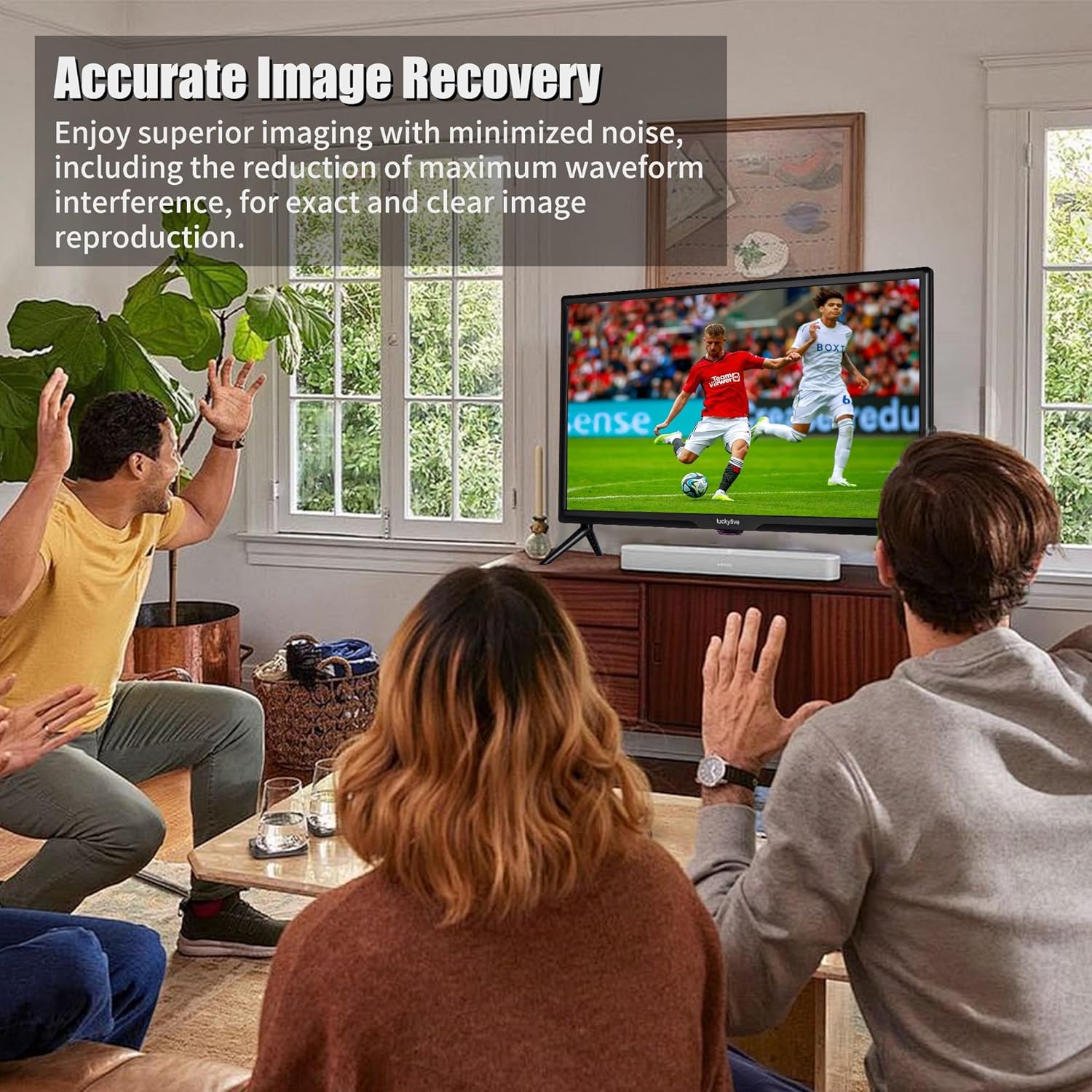 luckyfive 24 Inch Smart Android TV | 1080p Full HD Flat Screen | Built-in Wi-Fi & Bluetooth | Stream Netflix, Disney+, YouTube | Digital TV Tuner & App Support