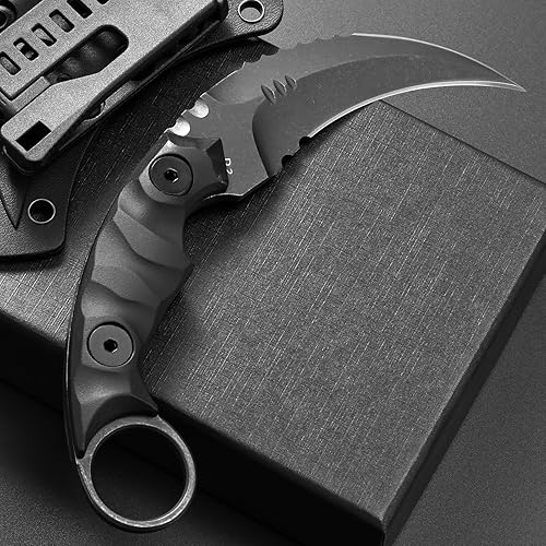 Miniatura 3 de C1691N Cuchillo de hoja fija, D2 de acero y nailon con mango de fibra de vidrio para exteriores, para supervivencia, senderismo, campamento con