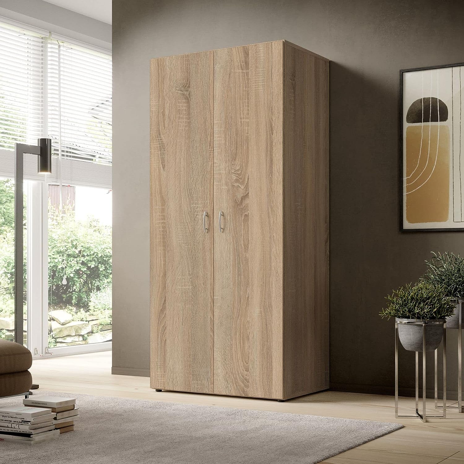 AVANTI TRENDSTORE Armadio Balu 2 a 2 Ante a Battente per Camera da Letto, Marrone, 81 x 177 x 52 cm