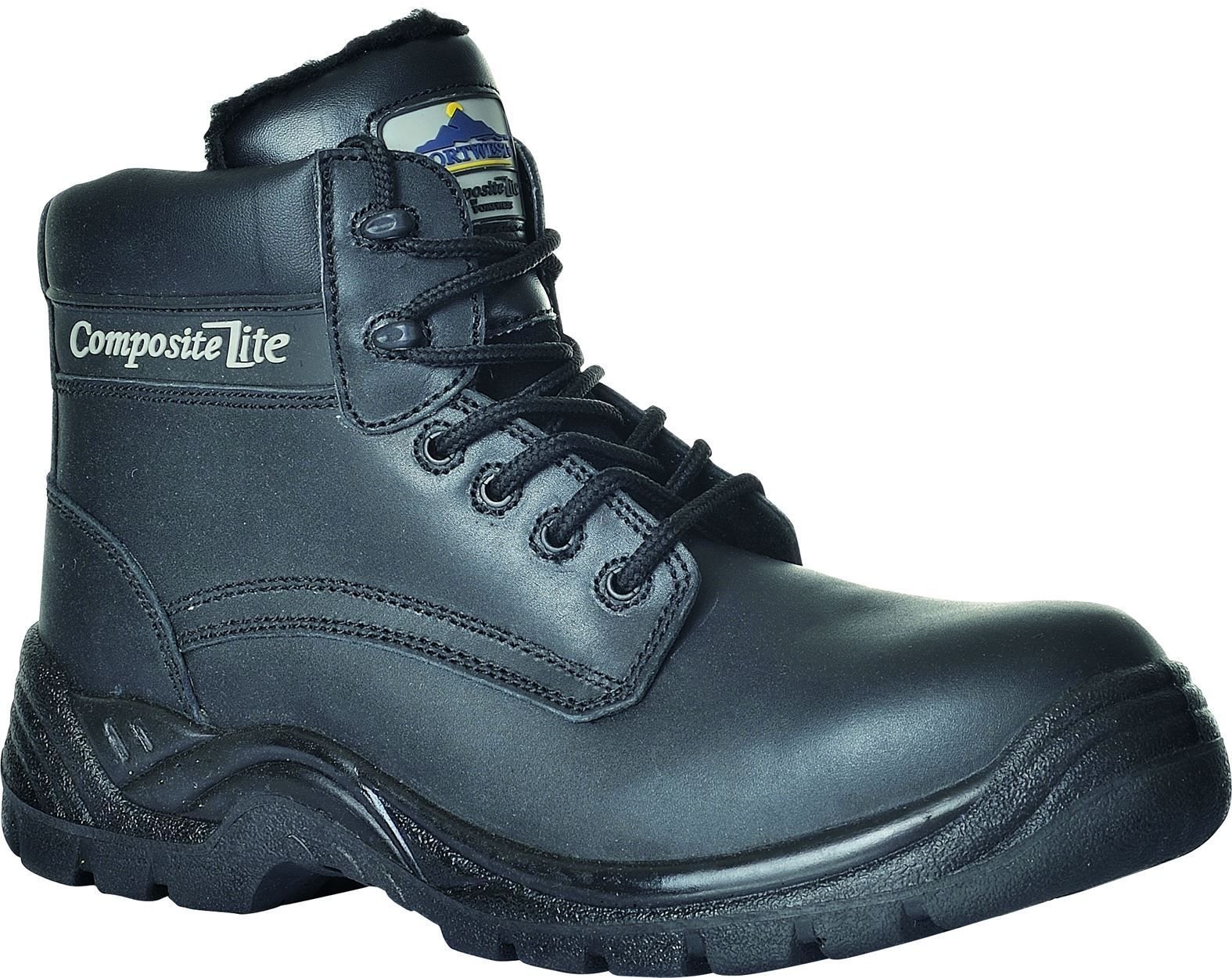 Portwest Compositelite Fur Lined Thor Boot S3 CI, Color: Black, Size: 48, FC12BKR48