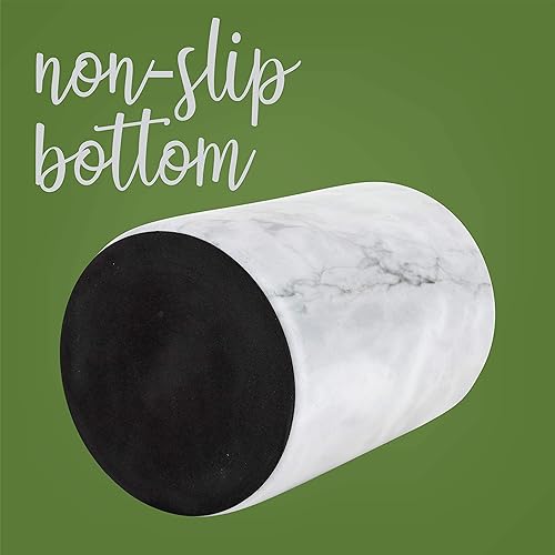 Miniatura 7 de Homeries Cubo enfriador de vino de mármol, enfriador de vino y champán para fiestas, cenas, mantiene el vino y las bebidas frías, enfriadores