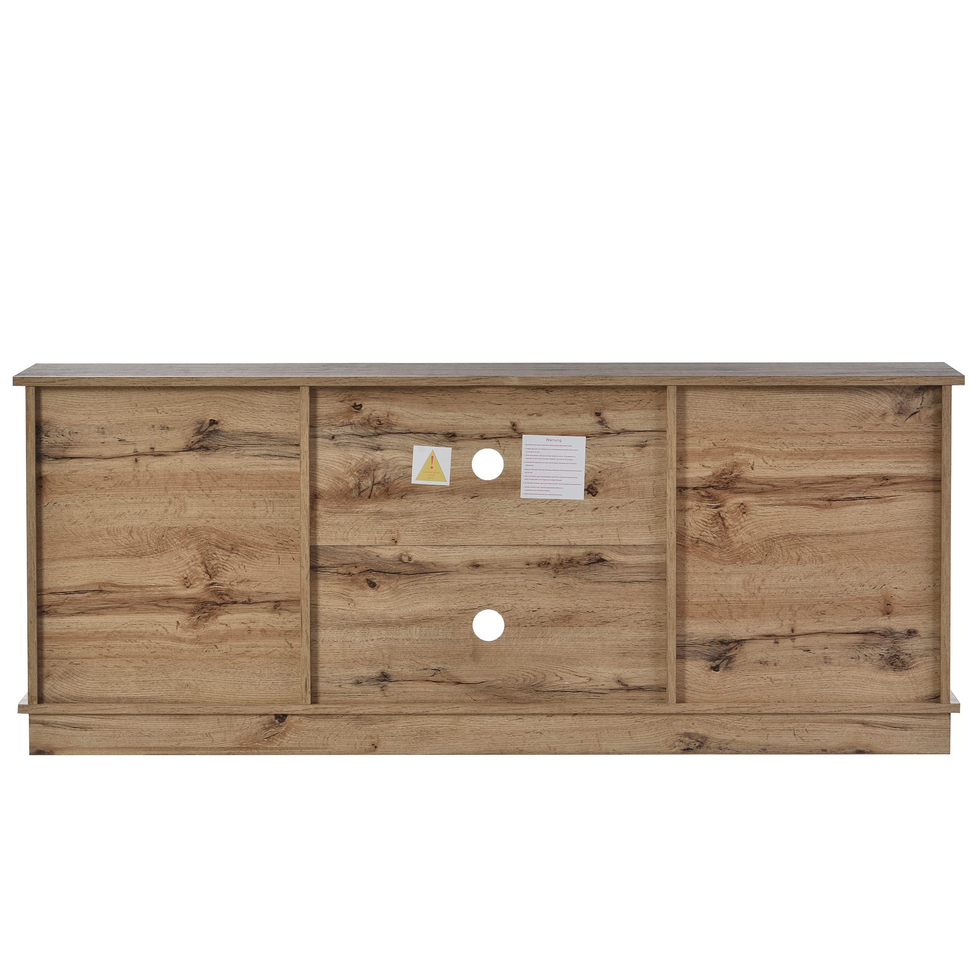 Grande mobile per TV, credenza con 2 classiche ante scorrevoli, scaffali regolabili per soggiorno, sala da pranzo, casa di campagna, design moderno, 150 x 40 x 60 cm (marrone rosso)