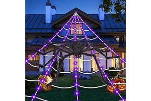 Spooky Light-Up Spider Web for Halloween Festivities