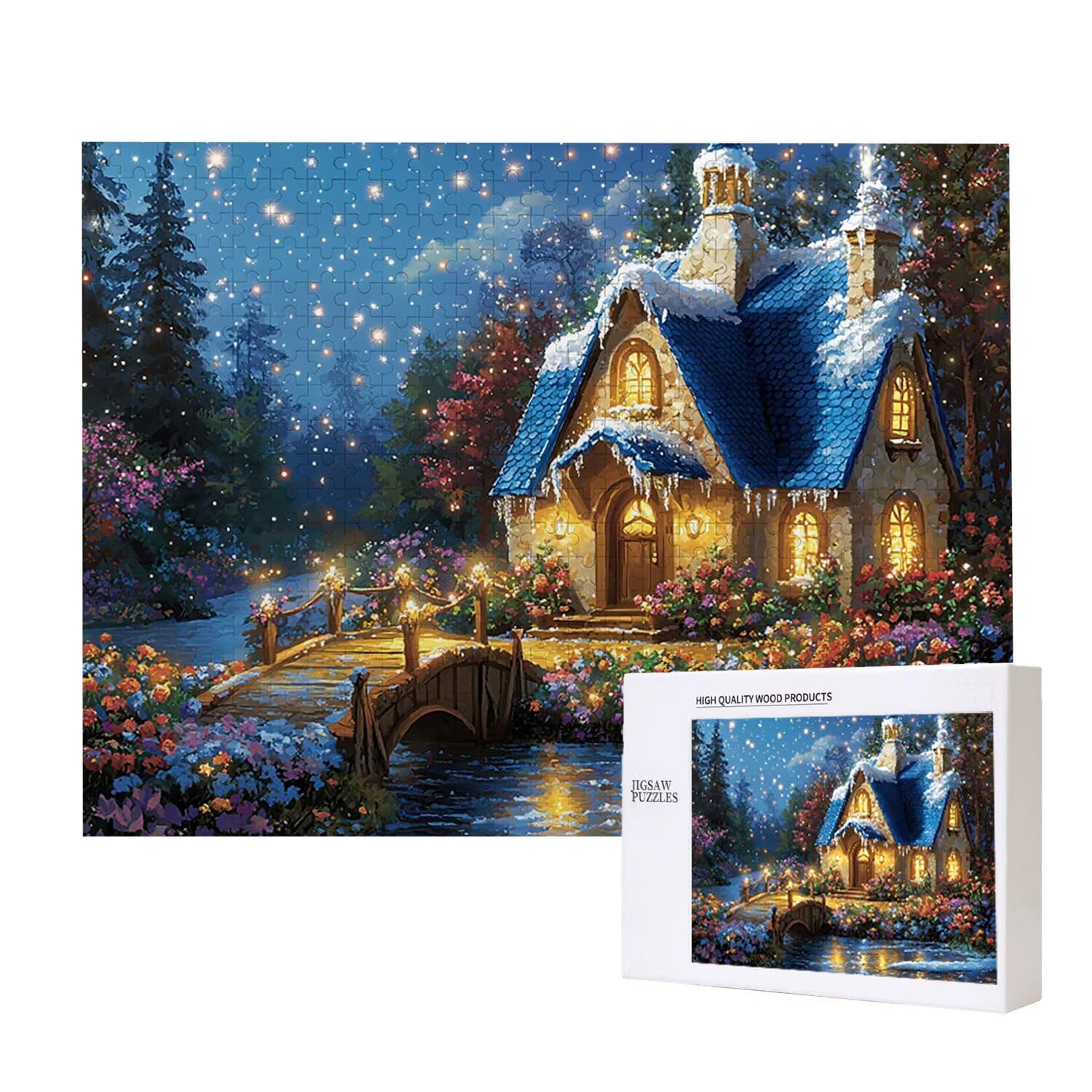 Casa piccolo ponte - Puzzle 4000 Pezzi per Adulti - Puzzle fai da te, Intrattenimento Creativo, Arte Moderna, Puzzle Classico per Adulti e Ragazzi dai 12 anni, Idea Regalo Uomo e Donna 140x87cm a-829