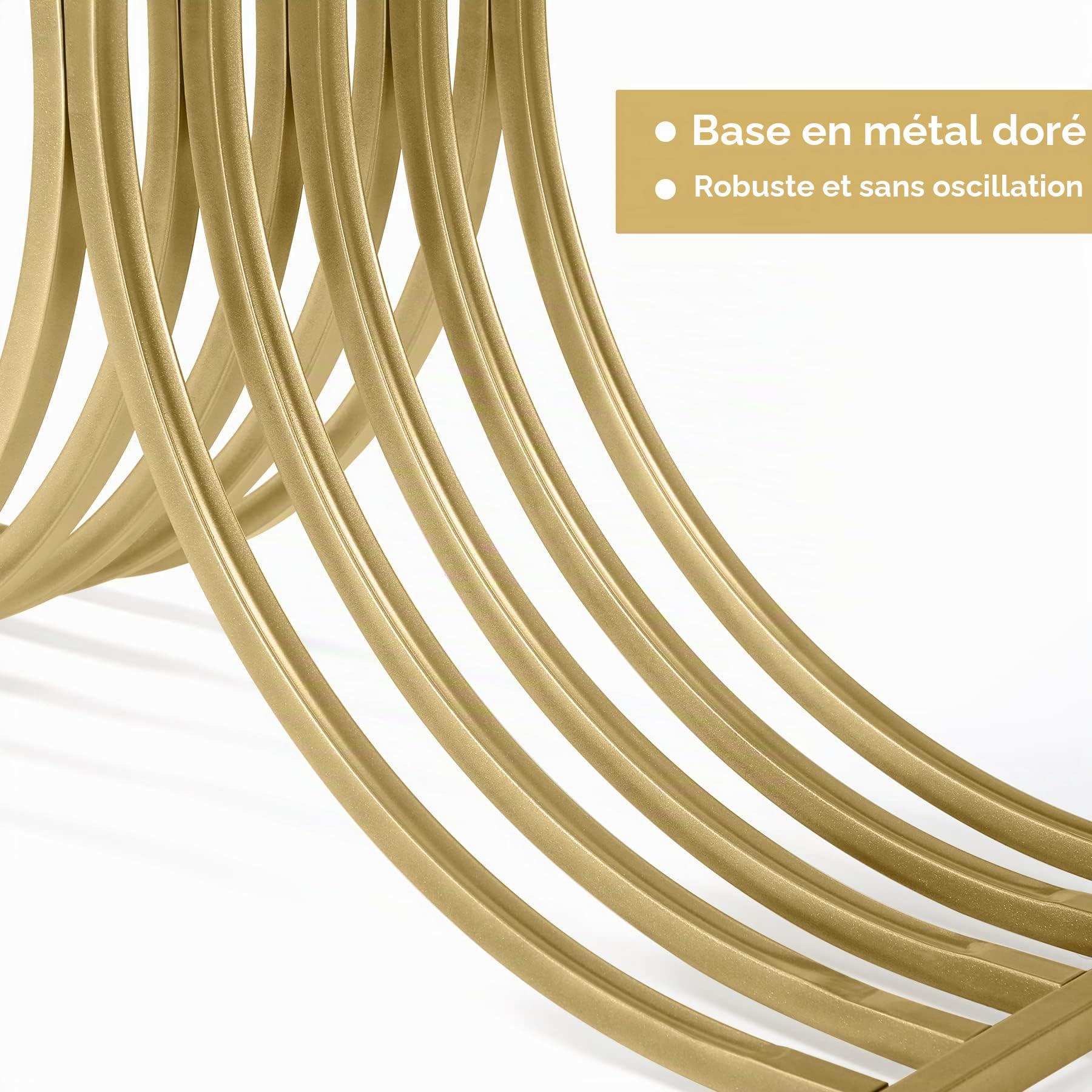 Tribesigns Table console étroite, table d'appoint avec structure en métal doré, 100 x 30 x 80 cm, petite table d'exposition, table basse pour petite pièce, pour entrée, couloir, salon