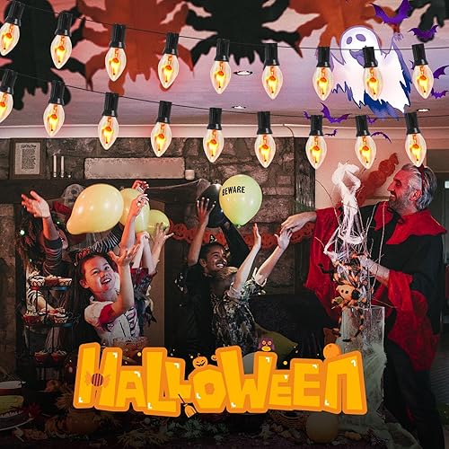 Miniatura 3 de Paquete de 25 bombillas transparentes de llama E12, bombillas de repuesto para candelabros, velas eléctricas de ventana, luces de cadena para