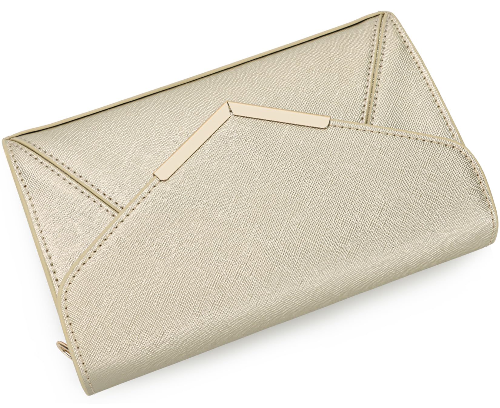 DEXMAY Women Envelope Clutch Faux Saffiano Leather Evening Handbag Foldover Clutch Bag Formal Dressy Purse