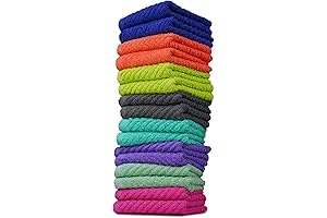 ZigZag Wash Cloth 16 Pack - Thick Soft and Highly Absorbent for Face and Body