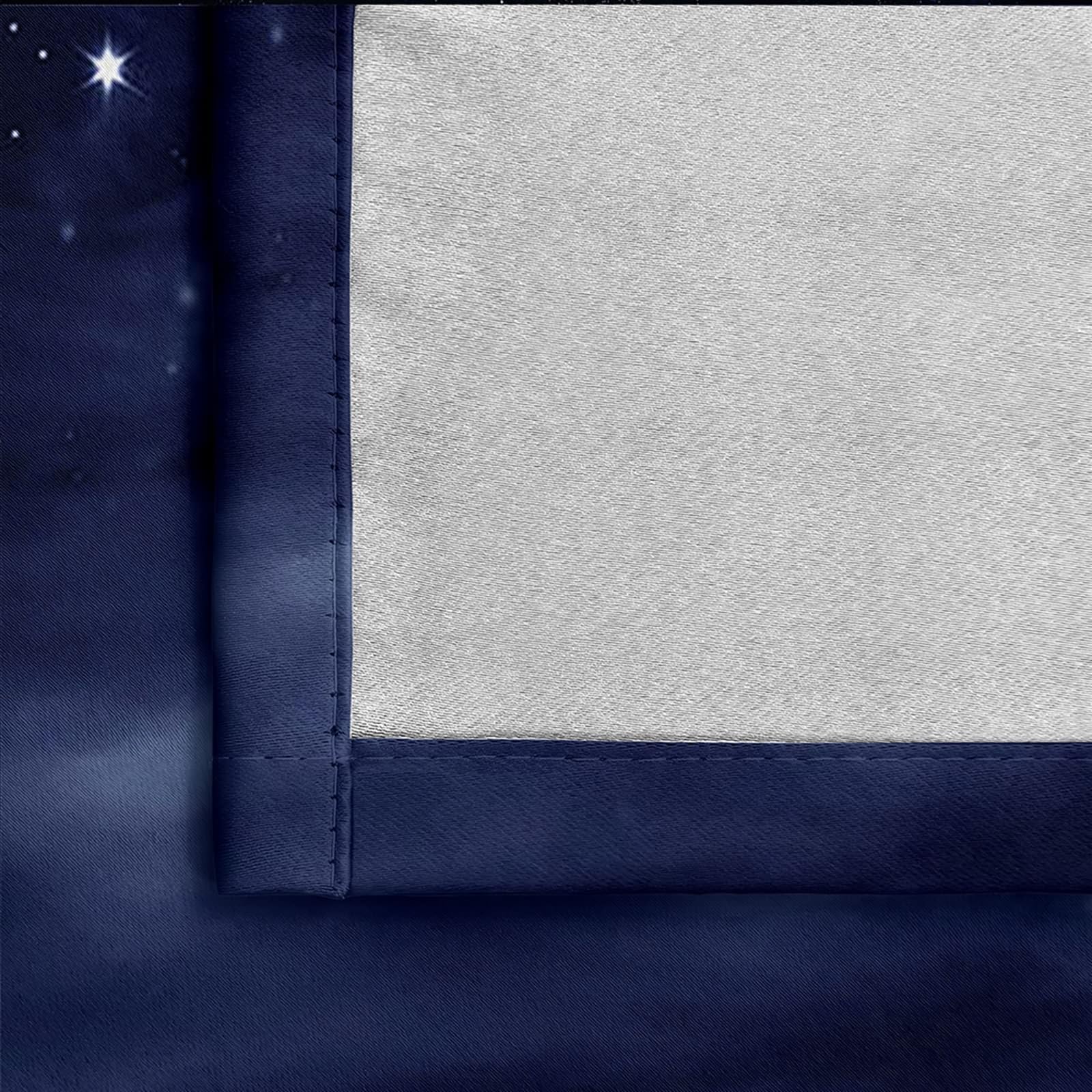Cortinas de salón opacas para interiores, 2 unidades, cortina elegante para ventana con ollaos, paisaje de nubes y cielo estrellado, cortinas para dormitorio, 234 x 274 cm (ancho x alto), azul