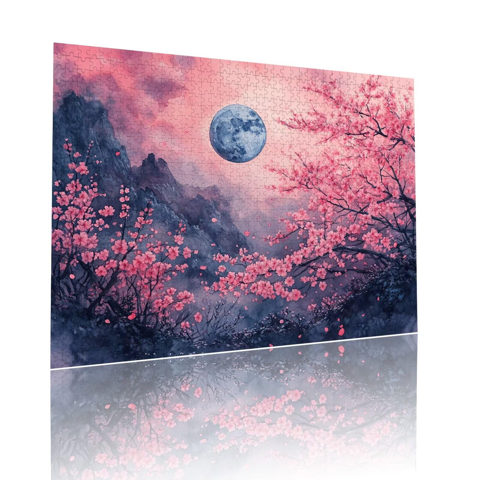 Mond Puzzle für Erwachsene Kinder Anspruchsvoll 5000 Teile Impossible Klassische Puzzles Schwer Blume ab 8 9 10 Jahre Mädchen Jungen Jigsaw Kunst Educa, für Dekoration und Geschenke 105x156cm t-989