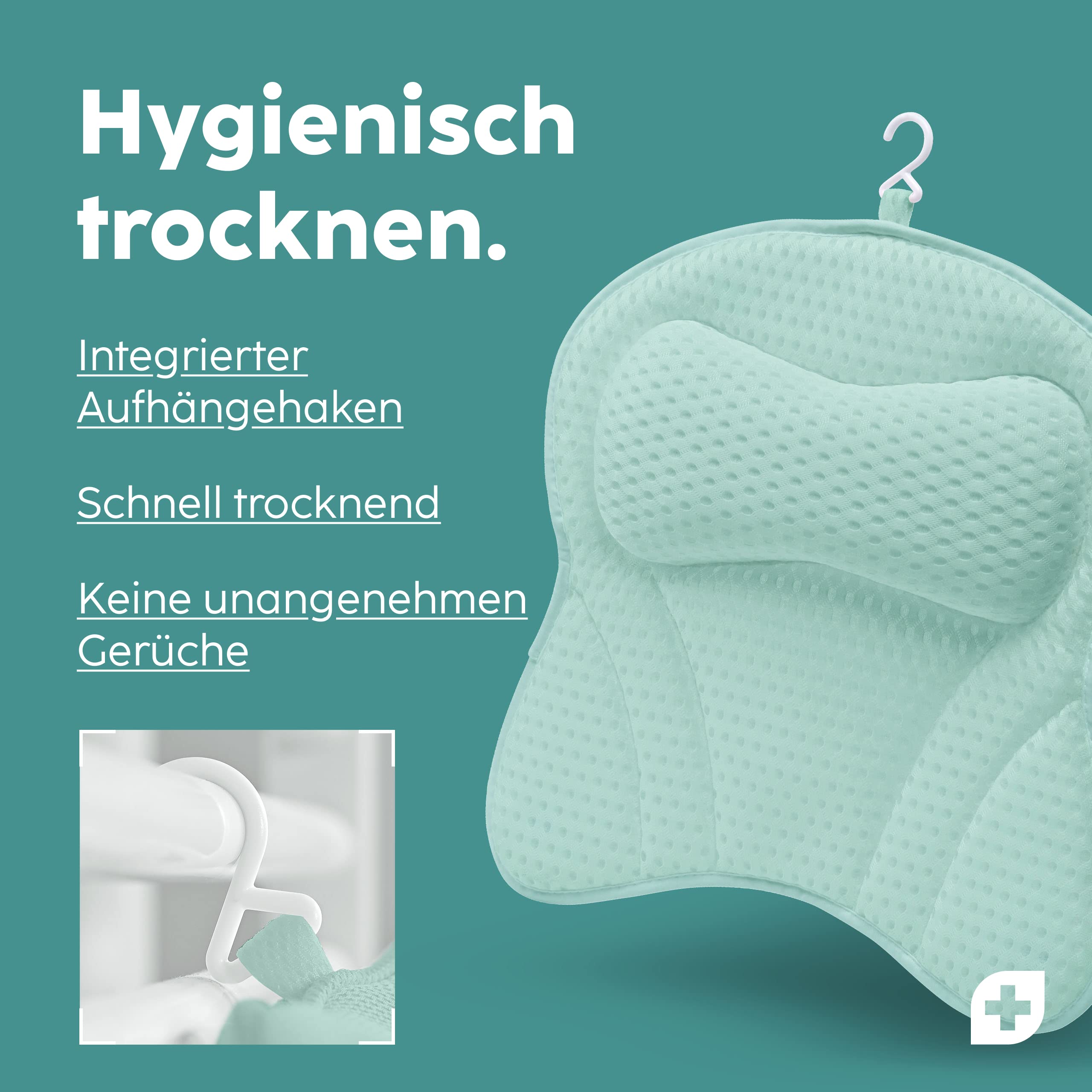 Vesta+ Coussin De Bain Menthe L Avec Ventouses - Coussin De Bain