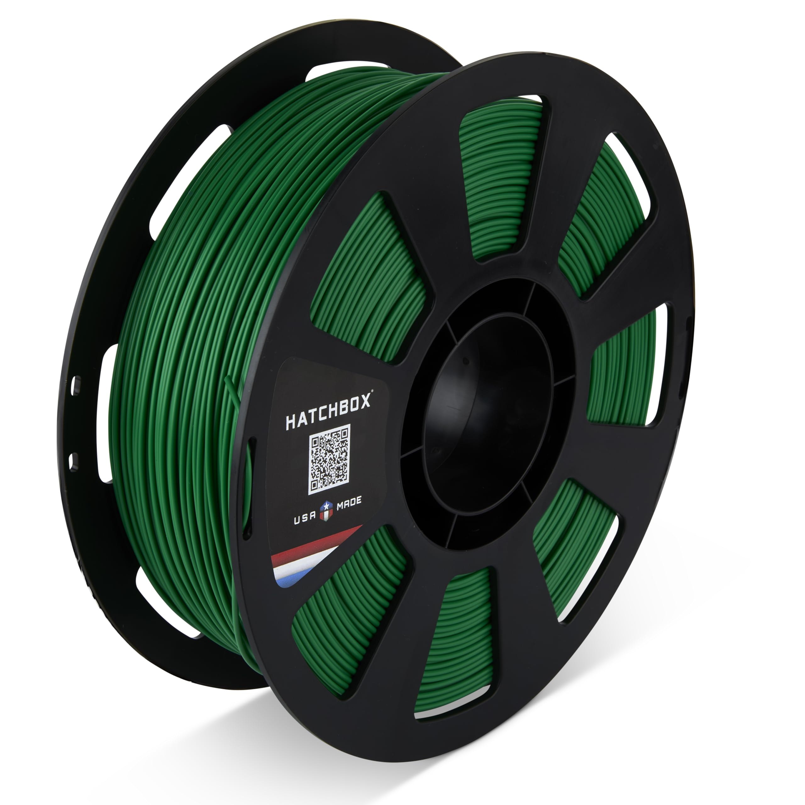 HATCHBOX PLA MAX V2 Green 3D Printer Filament Made in The USA, 1.75mm Diameter 1 KG Spool, Premium USA Made 3D Printing Filament