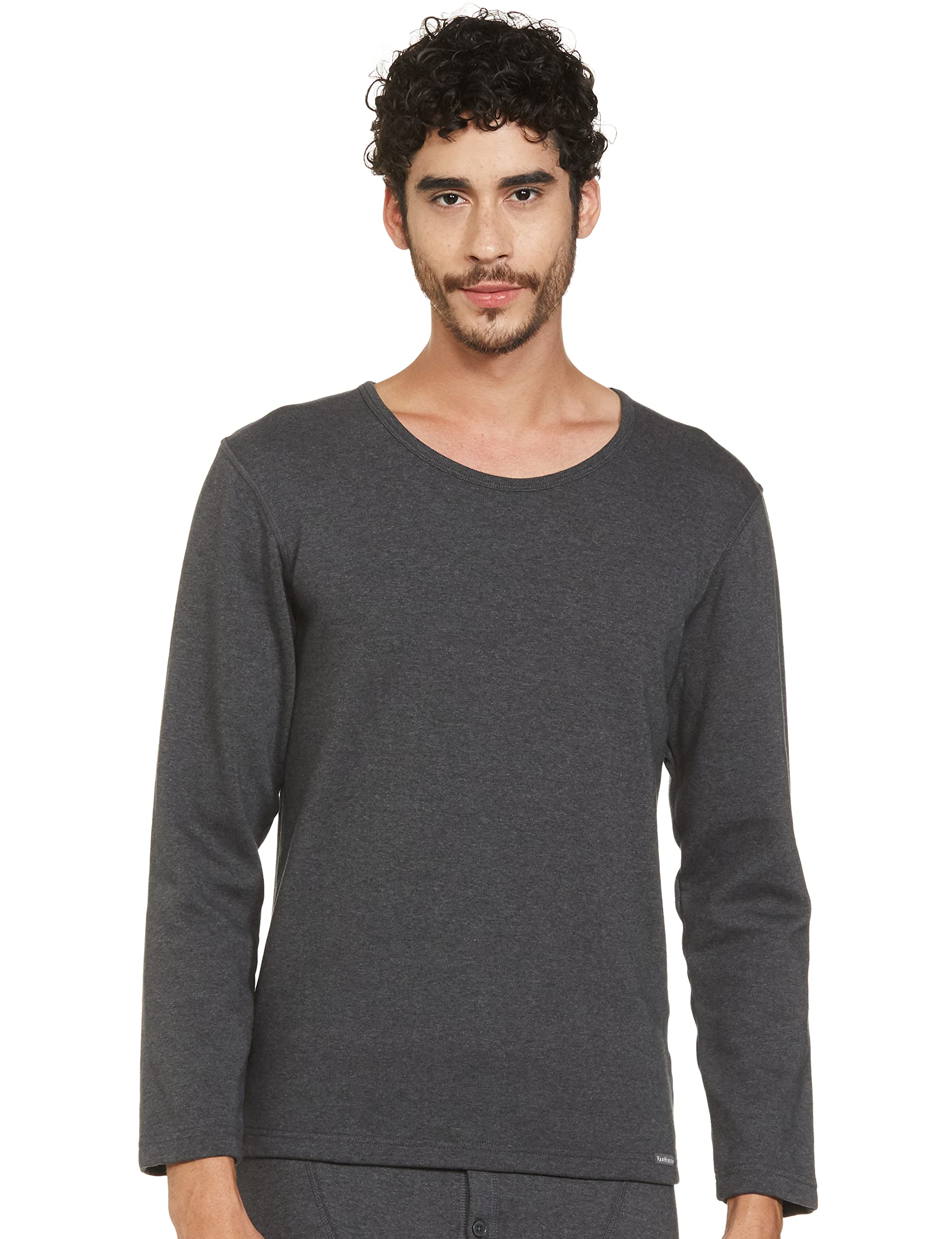 Van Heusen Men Warmtech Thermal Top - Full Sleeve, Extra Warm_71004_Charcoal_S-image-9