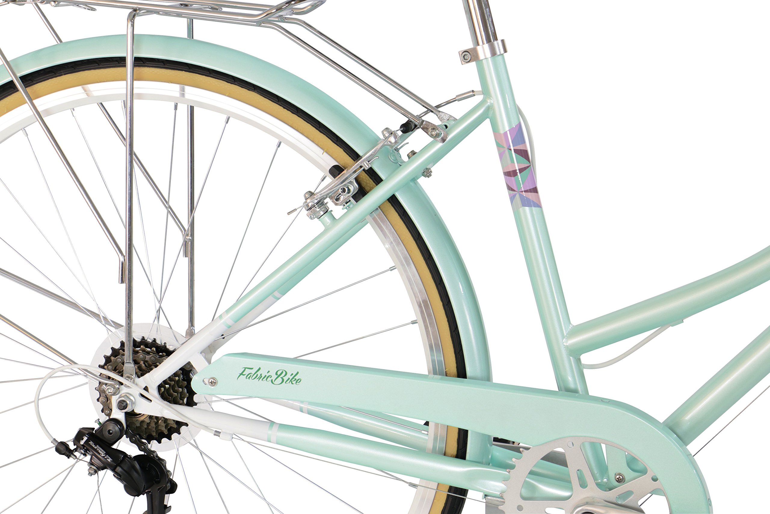 FabricBike Step City Damenfahrrad Amsterdam 28 Zoll Komfort Bike 7 Gang Hollandrad im Retro-Design