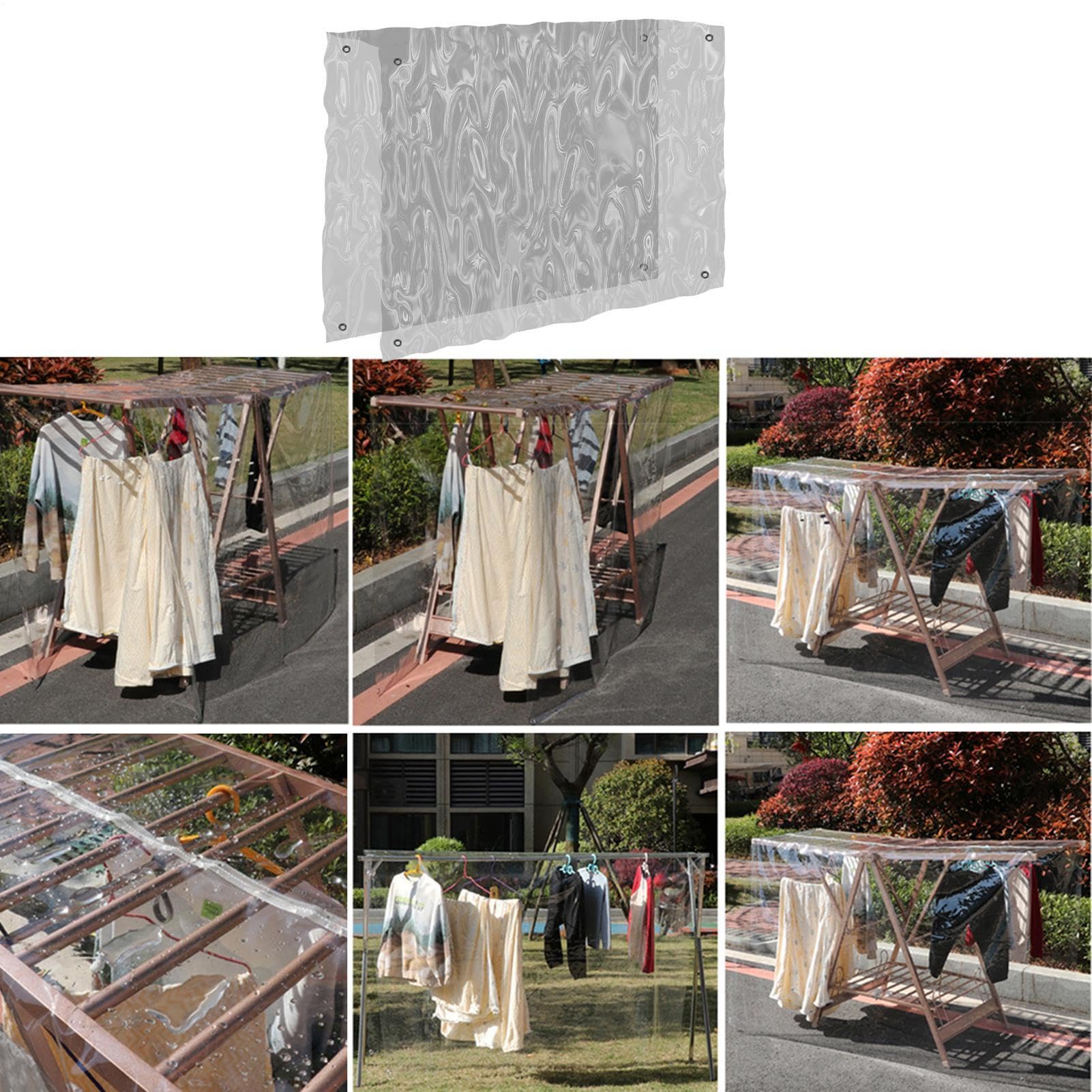 Regenschutz Für Wäscheständer | Regenschutz Für Wäscheständer Im Freien - Transparente PVC Abdeckung Mit UV-Schutz Für Hof Wäscheplatz Unterwäsche Hemden Mäntel