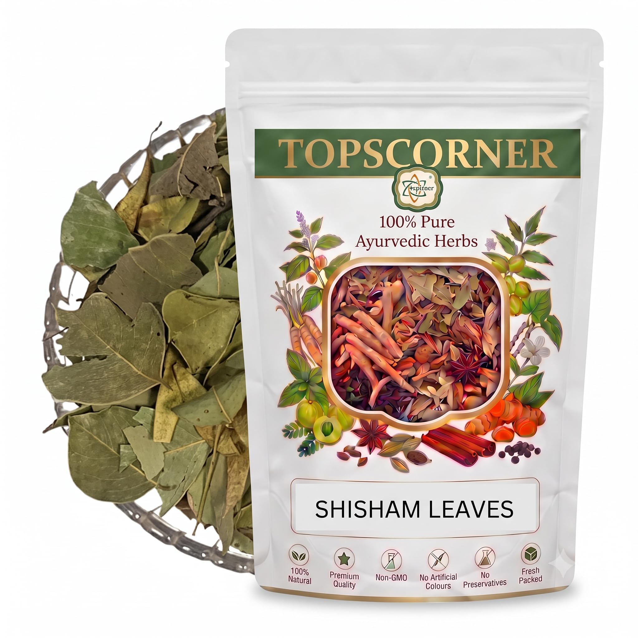 Topscorner Shisham Leaves Whole for Women's Wellness, Blood Purification and Skin Health, Dalbergia Sissoo, Vegetarian, 250 Grams-image-4