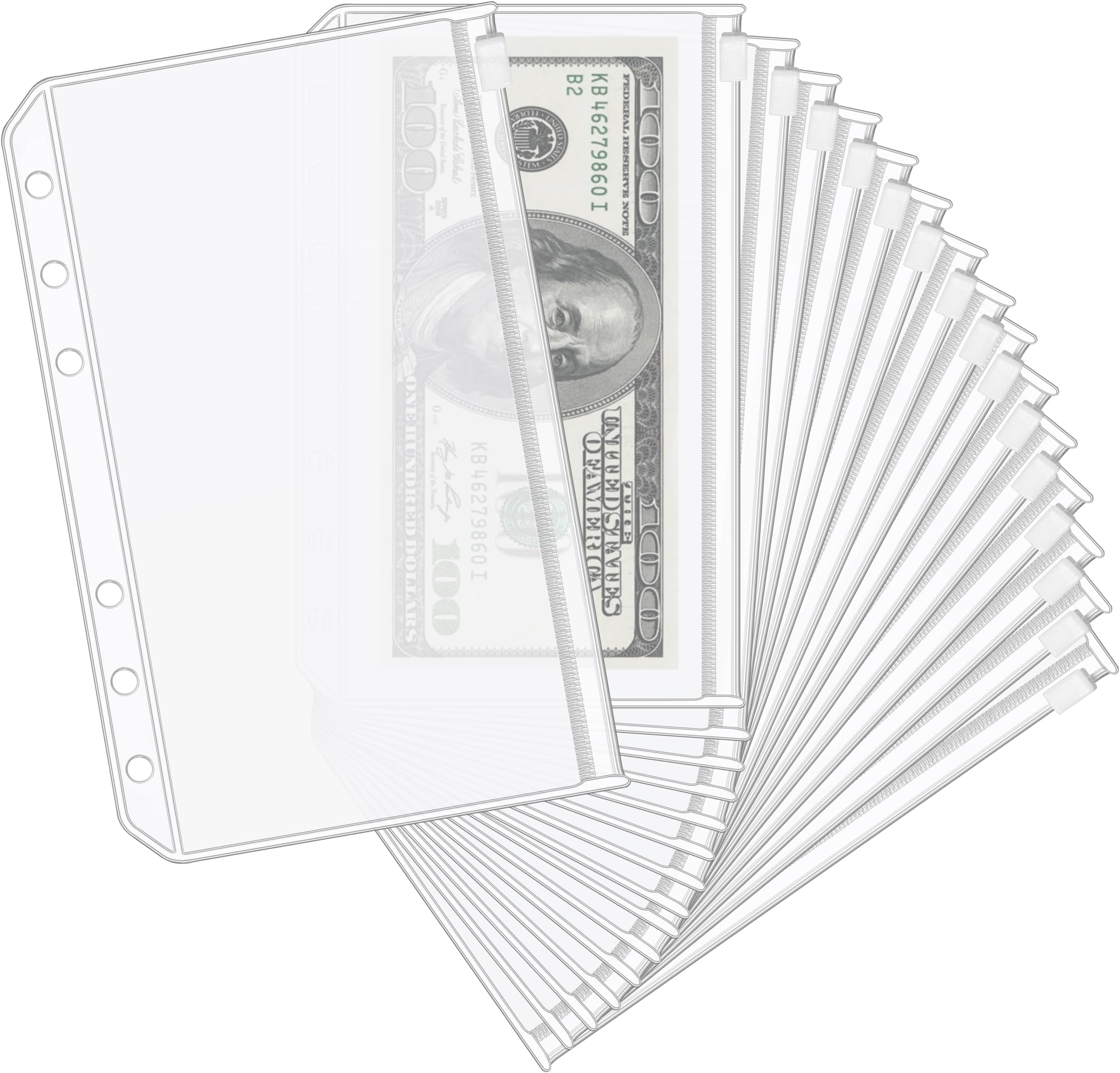 Green Currency Collection Album - 50 Page Bill Holder With PVC Sleeves For Banknote Storage & Protection