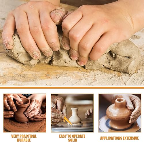 Miniatura 7 de Lothee Cortador de alambre de arcilla para cerámica, 5.12 x 3.35 pulgadas, herramientas de corte de cerámica amarilla, herramientas y suministros de