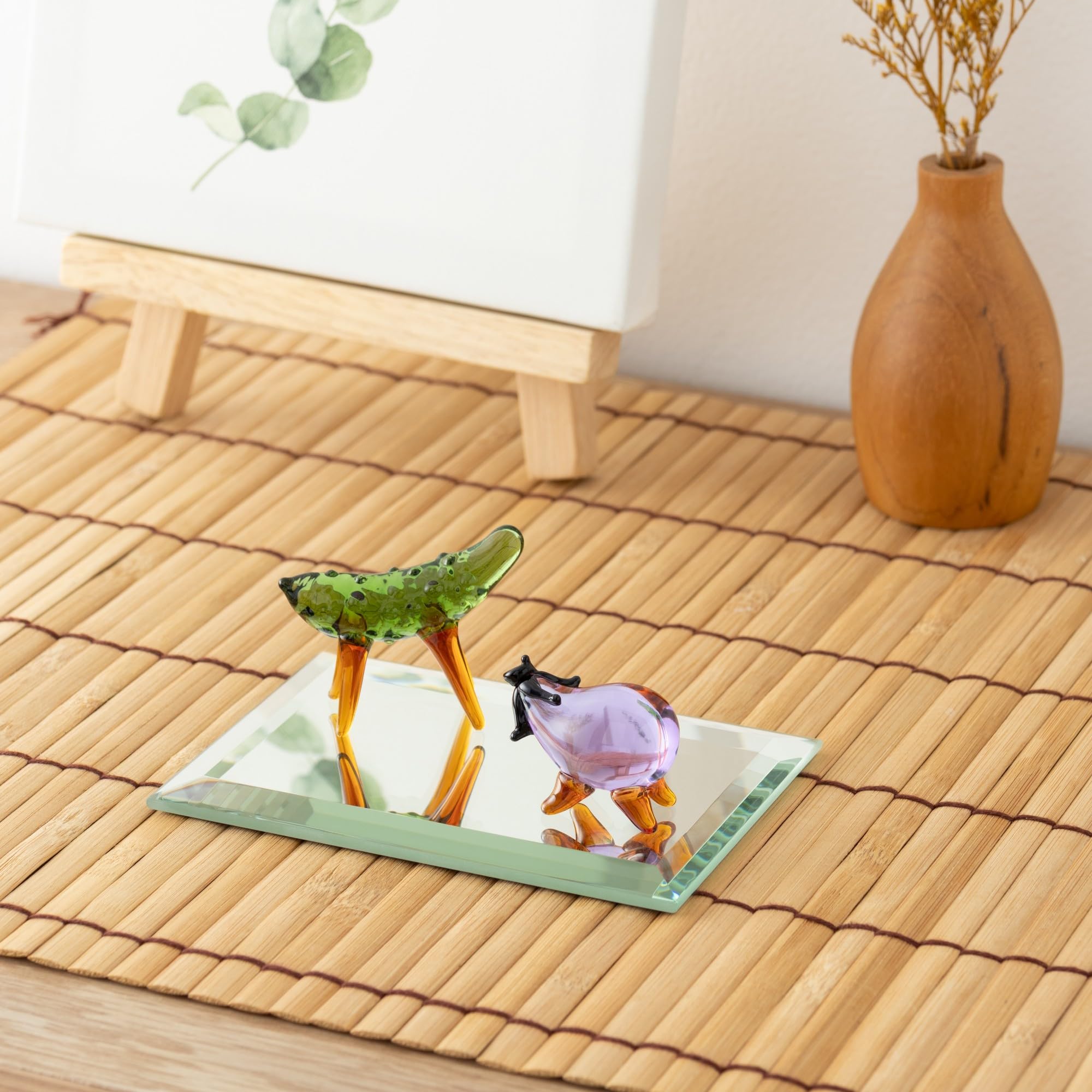Amazon.co.jp: お盆飾り セット お盆 精霊馬 ガラス 精霊馬セット 供養