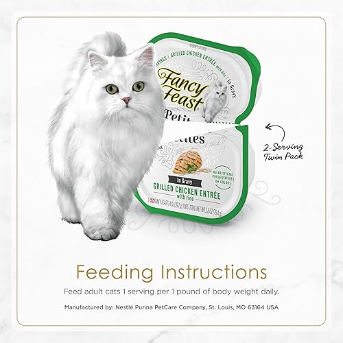 Miniatura 8 de Purina Fancy Feast Petites alimento húmedo gourmet en salsa para gatos, sabores surtidos, 24 unidades de 2.8 onzas, bandejas
