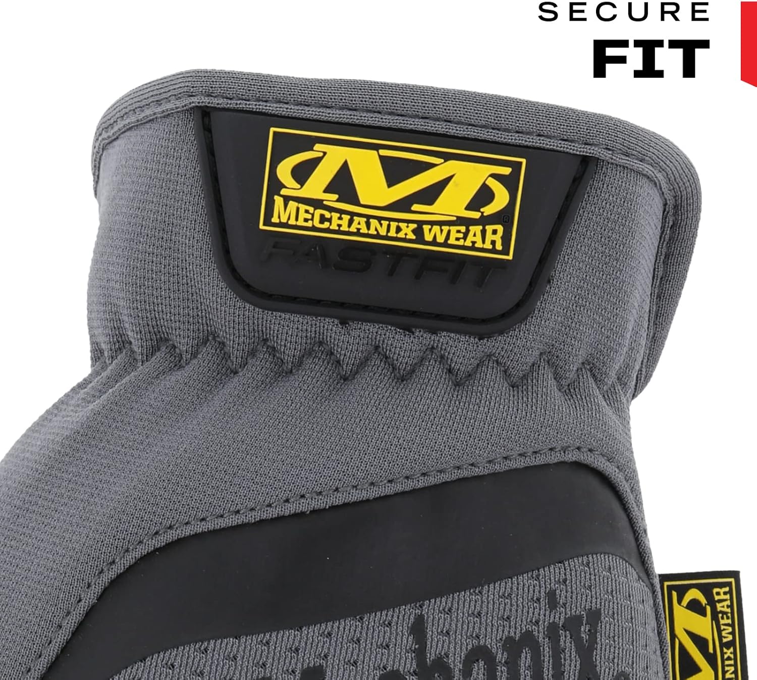 Mechanix Wear: FastFit Work Glove with Elastic Cuff for Secure Fit, Performance Gloves for Multi-Purpose Use, Touchscreen Capable Safety Gloves for Men (Grey, X-Large)