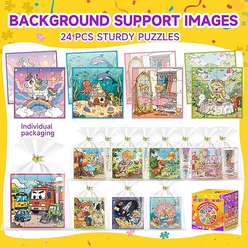 Miniatura 3 de Paquete de 24 recuerdos de fiesta de San Valentín para niños, rompecabezas magnéticos a granel para niños pequeños de 3 a 5 años y niños de 4 a 8