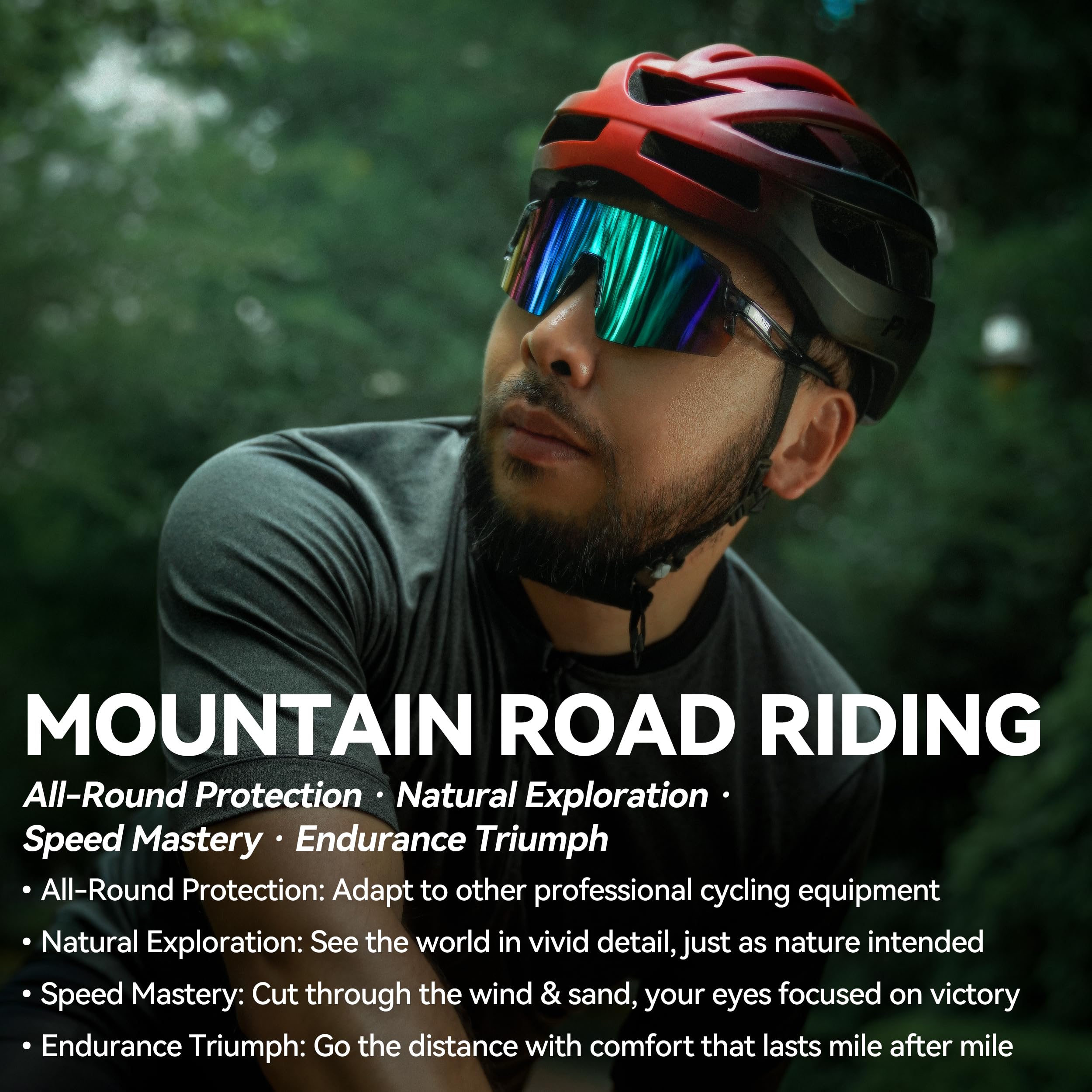 Okulary rowerowe dla mężczyzn i kobiet, ochrona UV400, oprawka TR90, sportowe okulary przeciwsłoneczne do biegania, jazdy rowerem, MTB