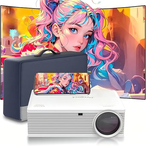 Mini proyector portátil con WiFi y Bluetooth, proyector al aire libre con altavoz integrado, proyector de cine en casa compatible con