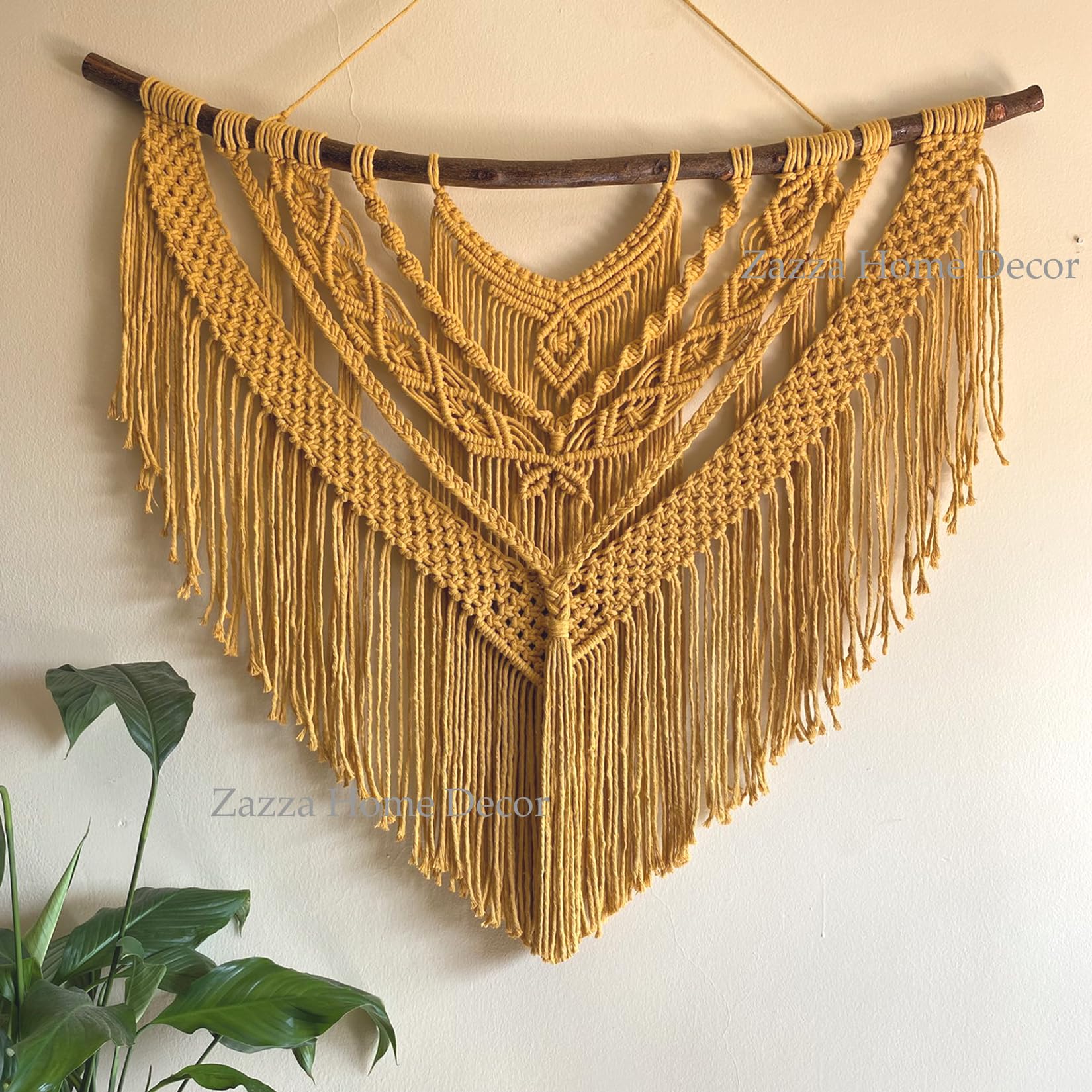 Zazza Home Decor™ - Macrame Wall Hanging Wedding Decor macrame Boho Wall Decor Fibre Big Cotton Boho Chic Wedding Accessories. (CP - 05)