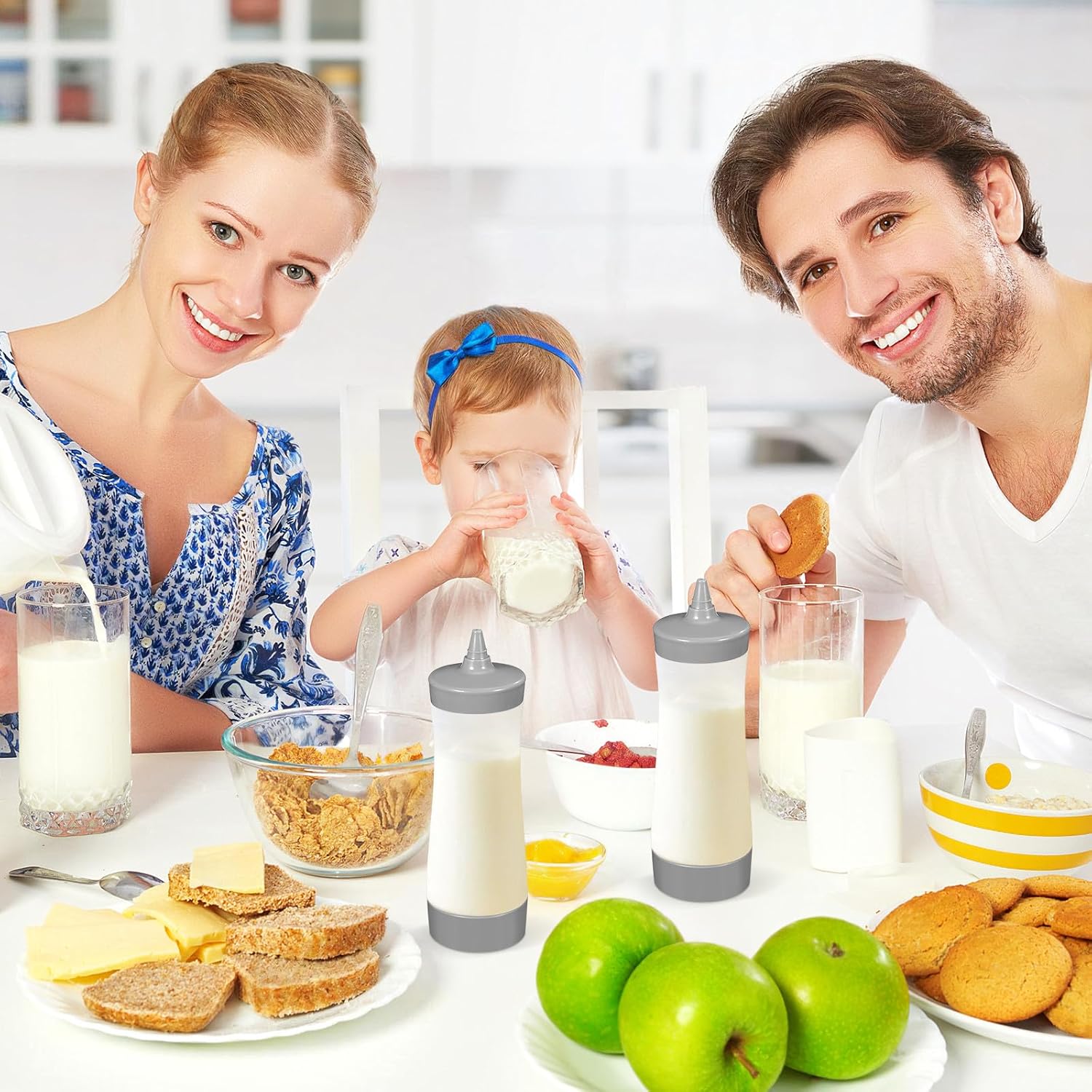 Squeeze Bottles: Plastic Sauce Dispenser, Condiment Bottle, Kitchen Utensils for Oil, Icing, Salad Dressing, Ketchup, 8 Pieces