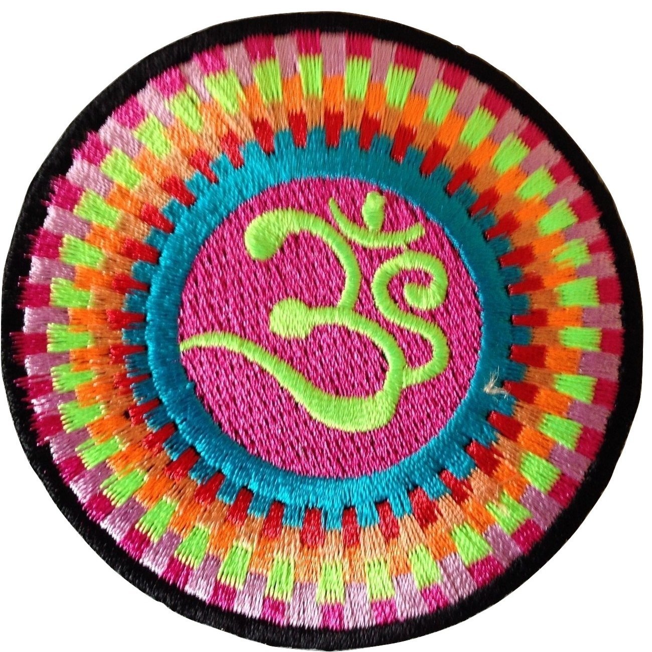 Patch symbol OM yoga ohm aum toppa termoadesiva logo badge meditazione india goa